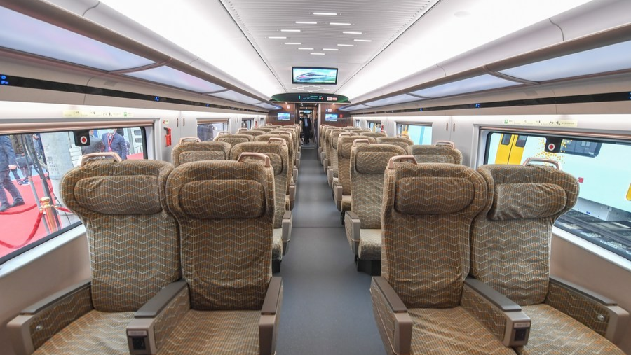 Comfortable interior of a Chinese high-speed train