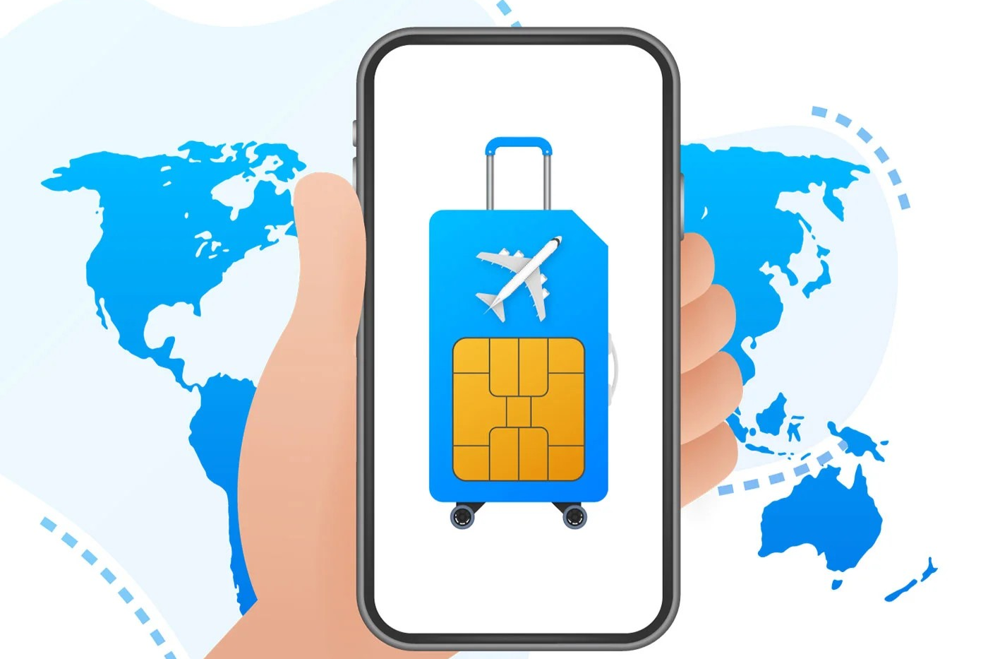 Comparison chart showing cost savings of local SIM vs international roaming