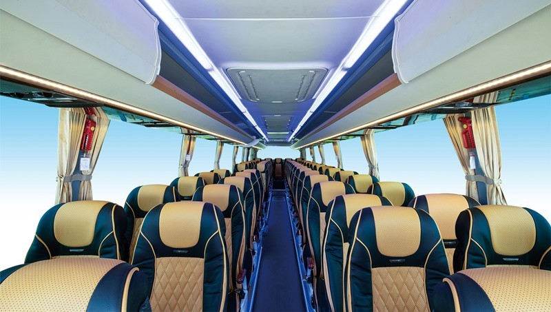 Interior of a modern Chinese long-distance coach