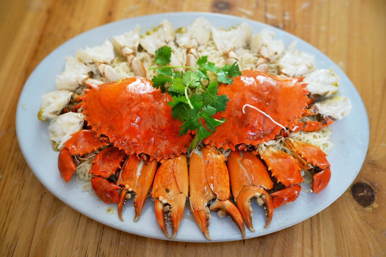  An appetizing close-up of the crab