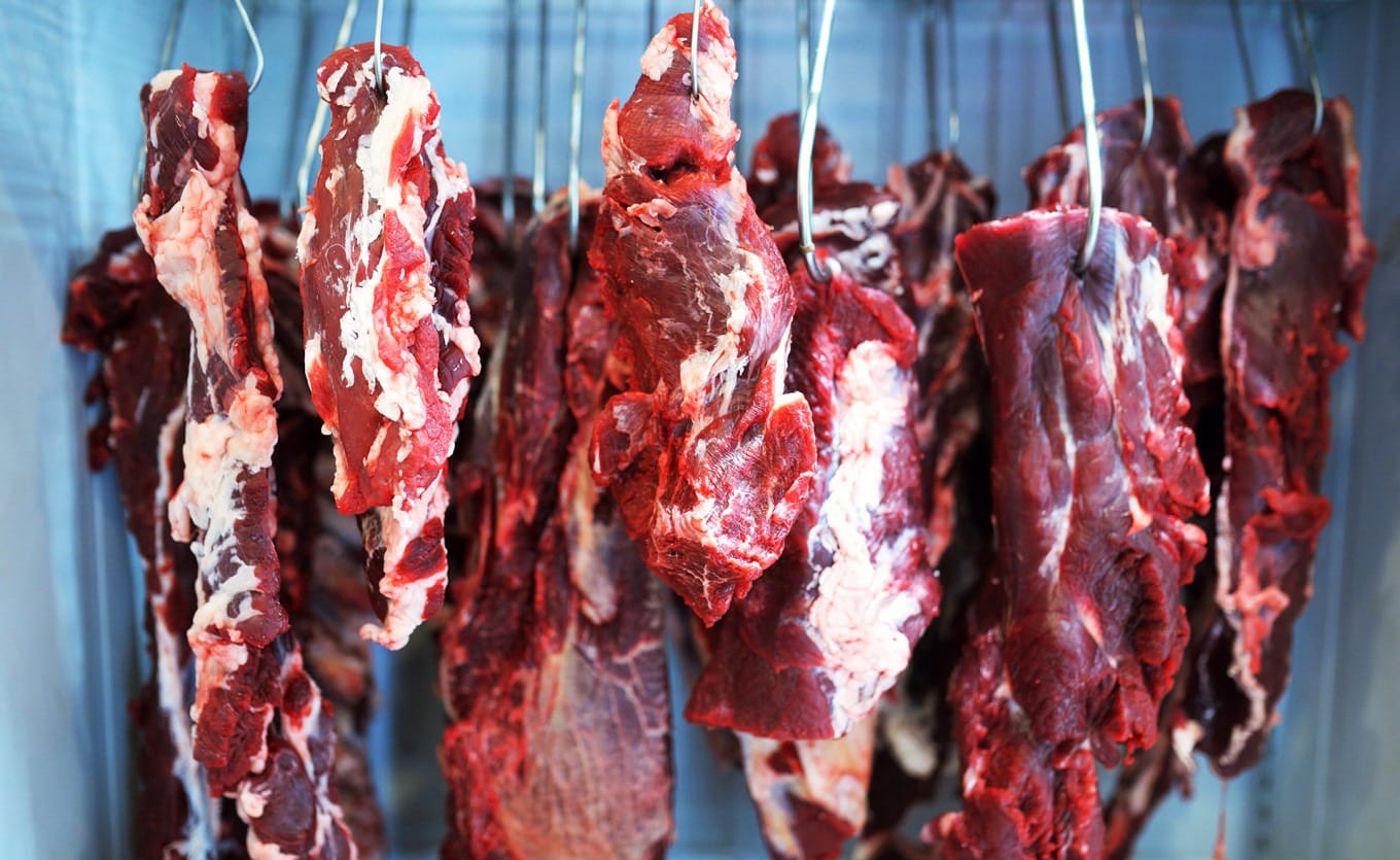 Fresh diaolong beef slices prepared for Chaoshan beef guo tiao soup