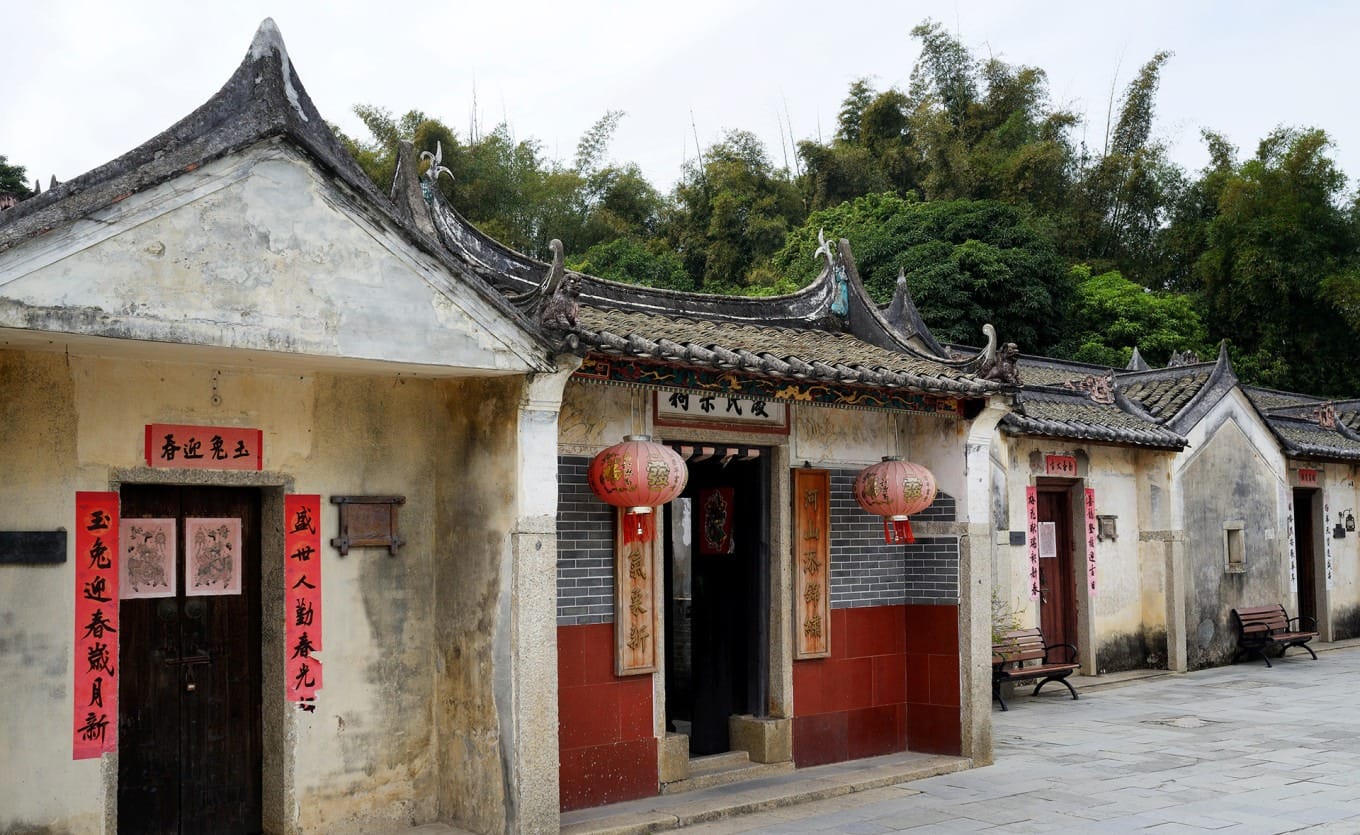 Artist studios converted from traditional village houses in Guanlan Printmaking Village