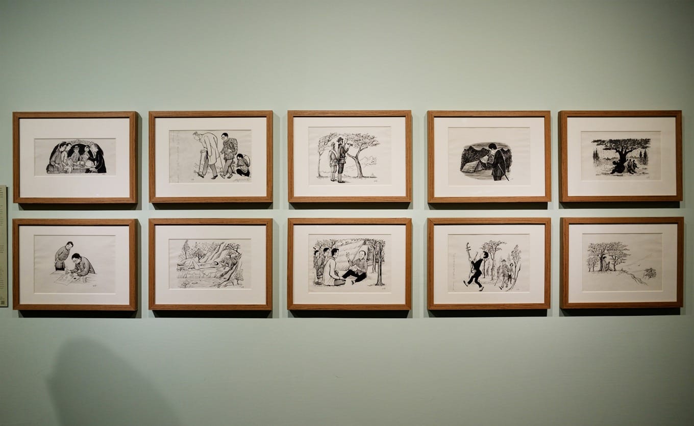 Illustrated series by Ding Cong depicting the Dongjiang Guerrillas rescue