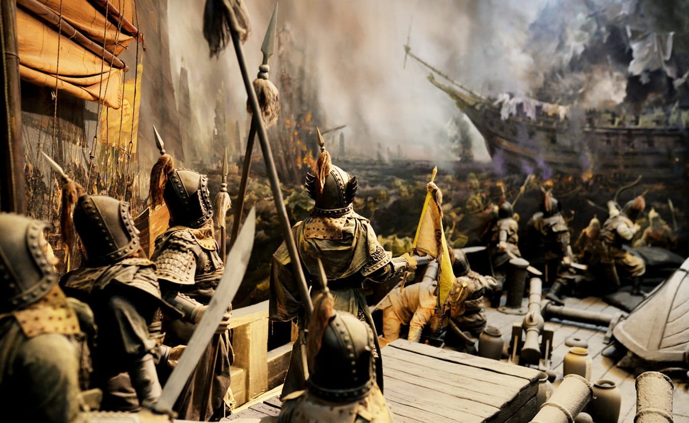 Historical display of the Battle of Tuen Mun in Shenzhen Museum