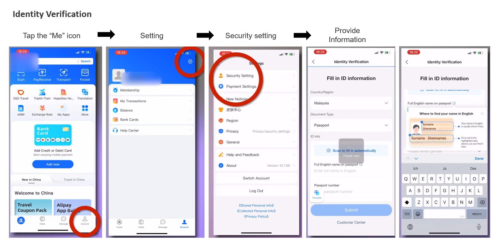 Alipay registration 2