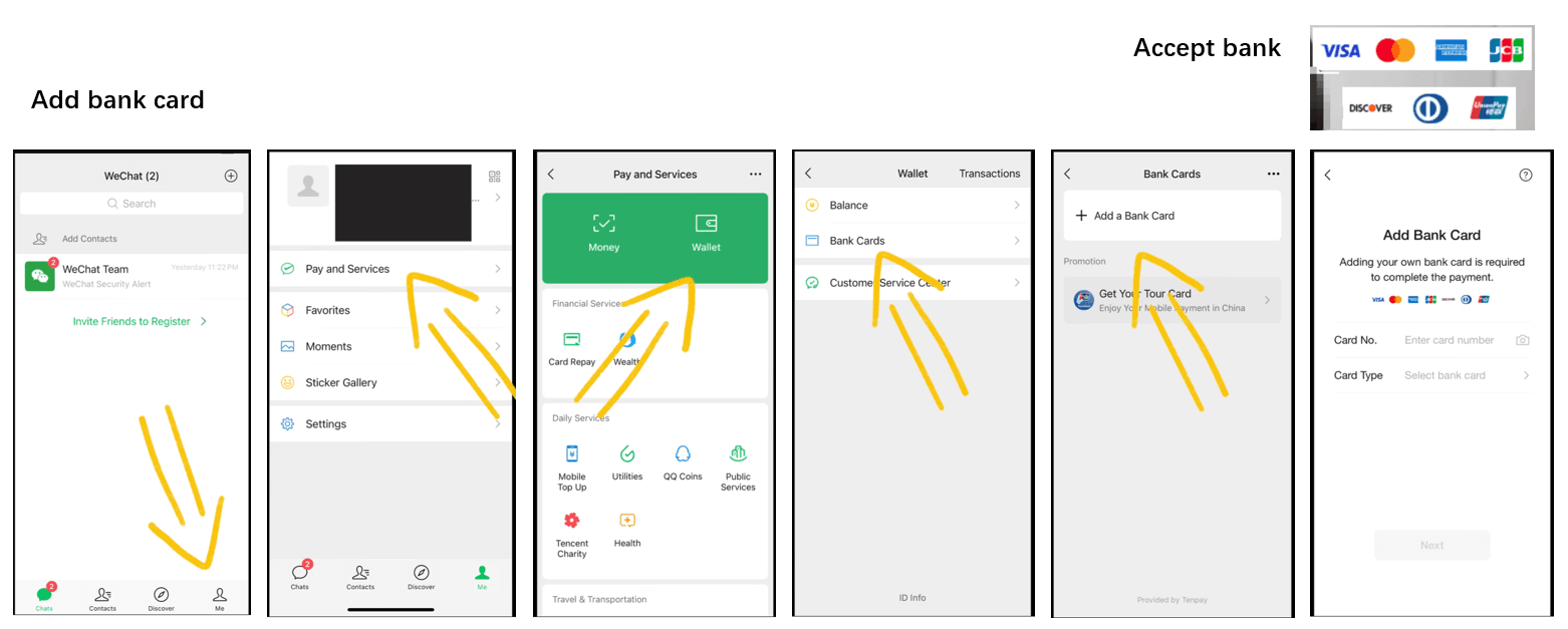 WeChat Pay wallet activation screen showing password setup