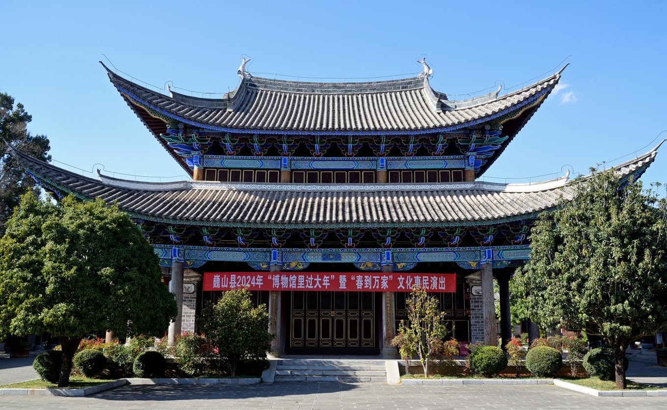 Interior view of one of the Nanzhao Museum's historical exhibition halls