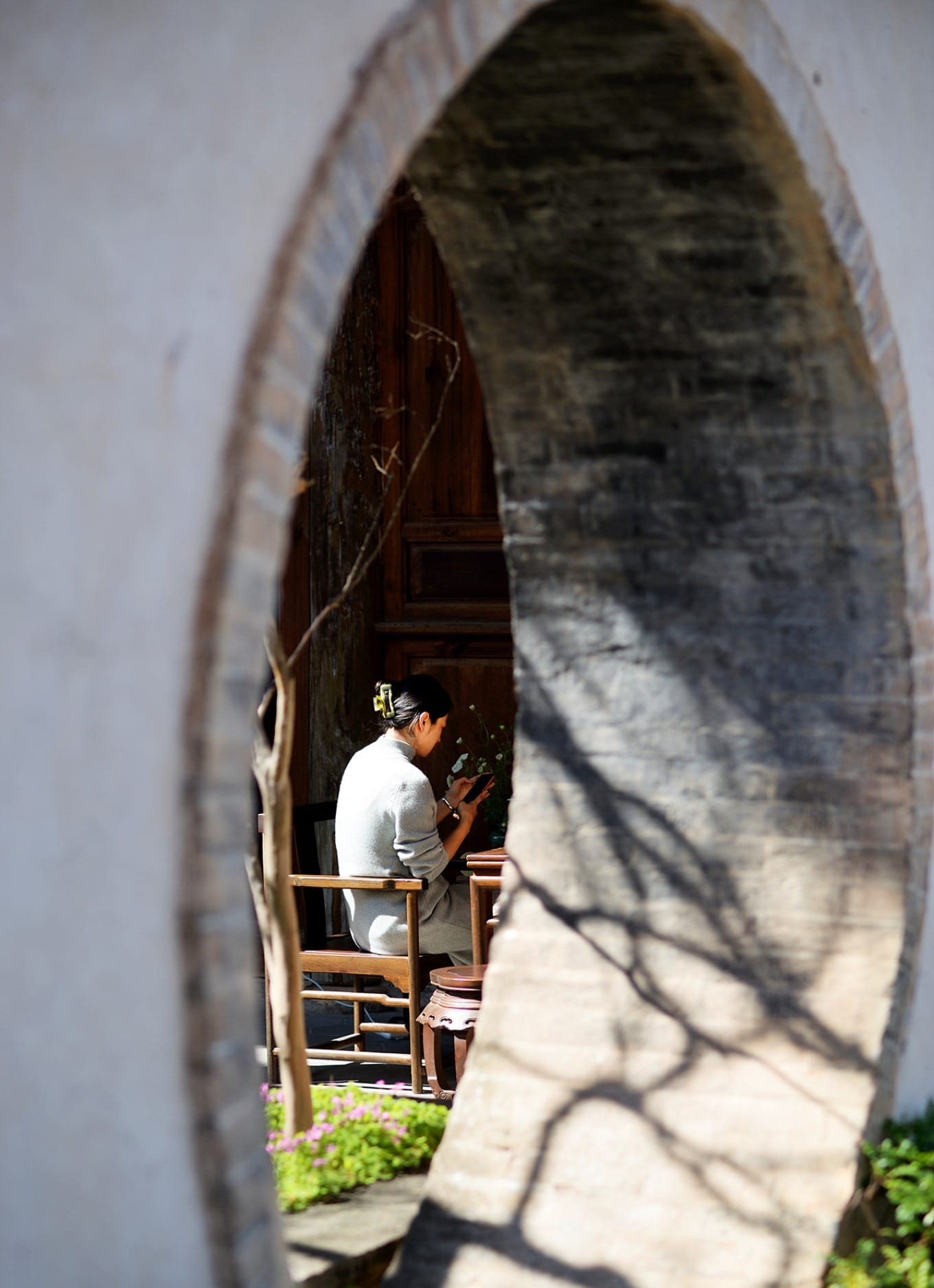 Artistic display or cultural item within the renovated guildhall space