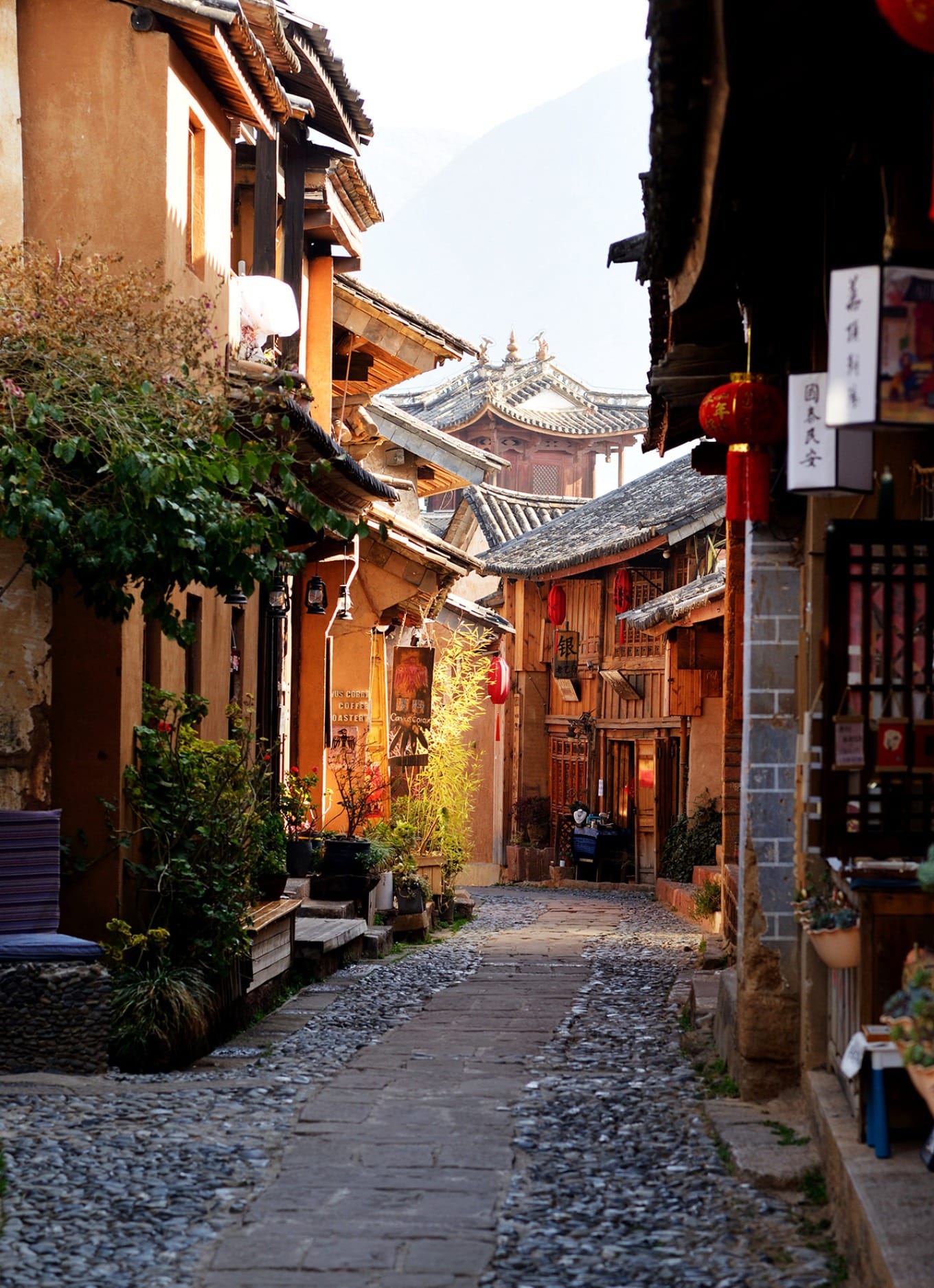 A quiet, preserved section of the old Tea Horse Road path near Shaxi