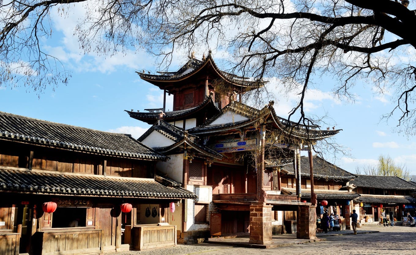 Historic Sifang Square in Shaxi ancient town