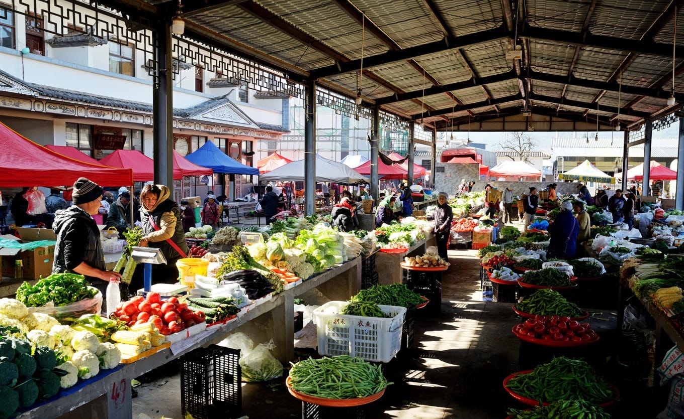 Vendor selling handmade pottery and kitchenware