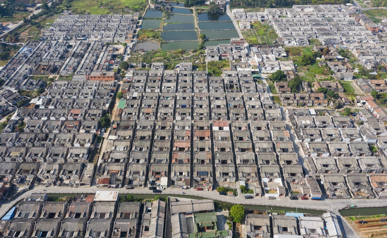 Overview of Nigou Village traditional architecture and narrow lanes