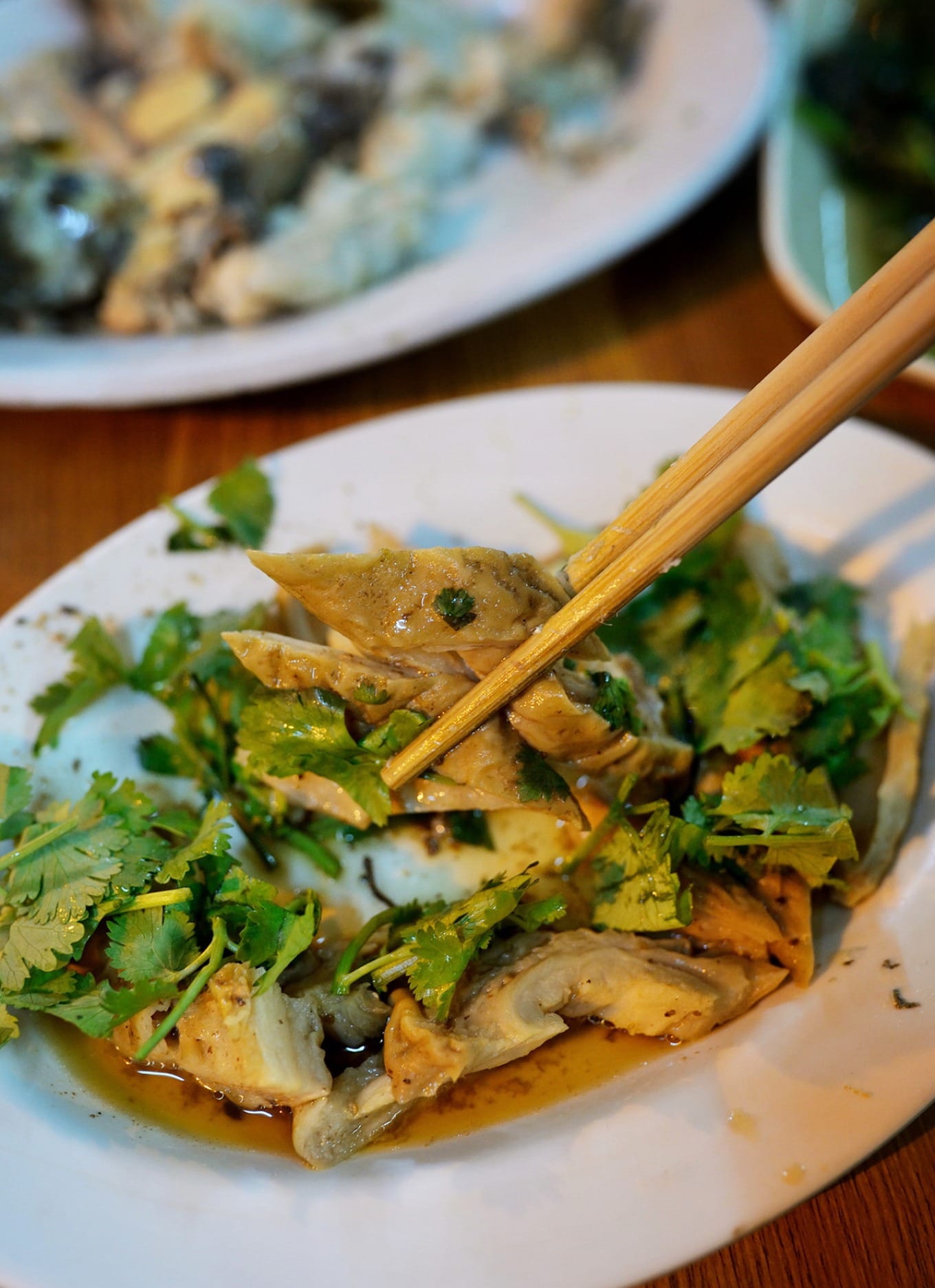 Braised pork intestines in Teochew master stock
