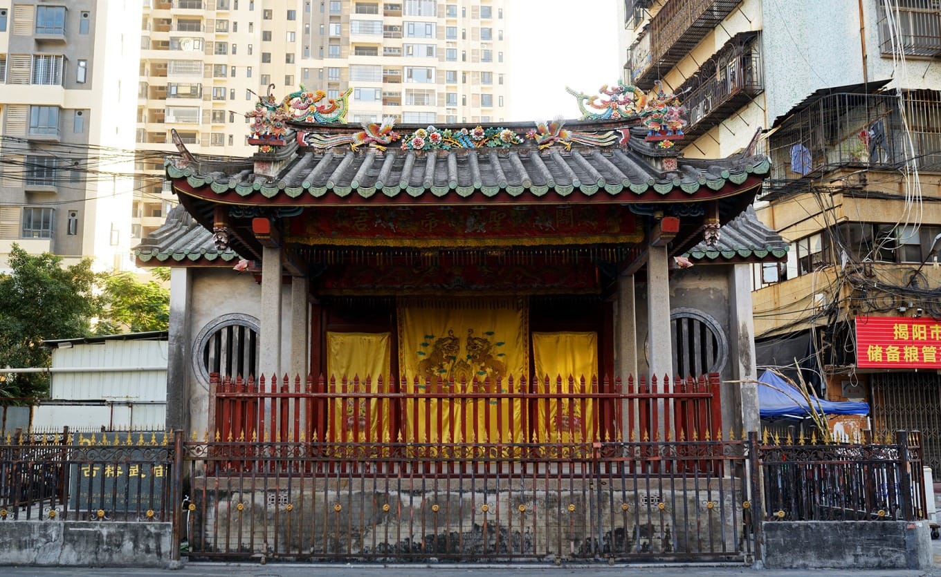 Qing Dynasty opera stage facing the temple entrance
