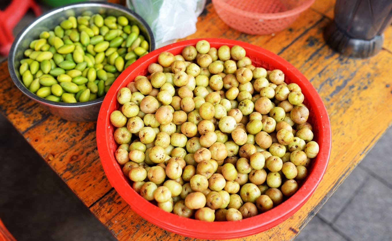 Glass of Phyllanthus emblica and olive juice