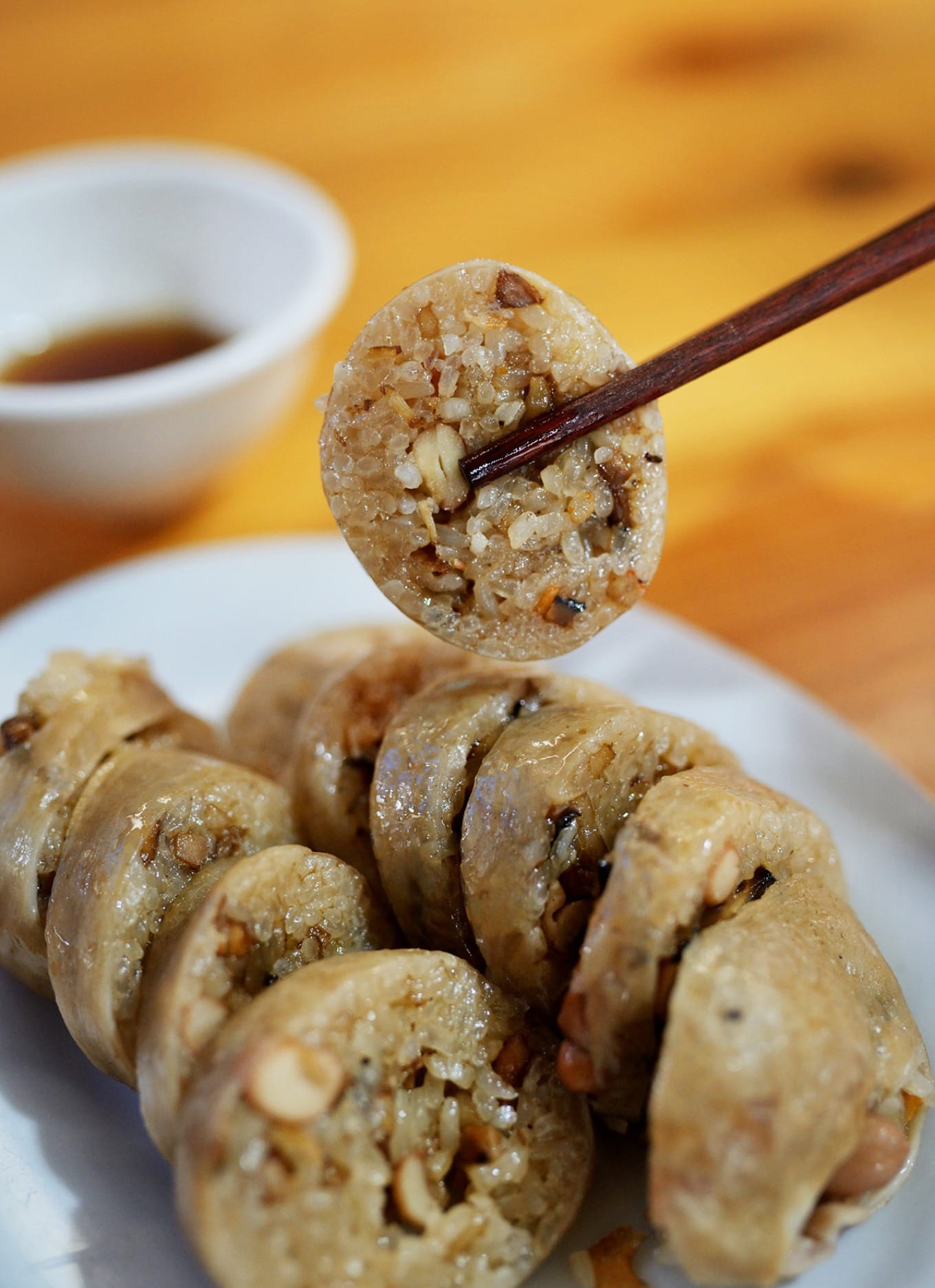 Stuffed pork intestine with glutinous rice