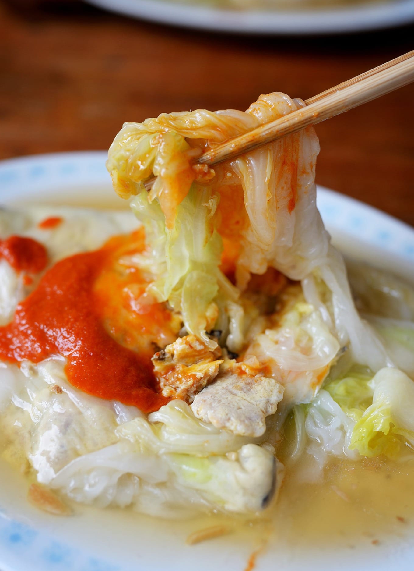 Traditional cabbage rice noodle rolls