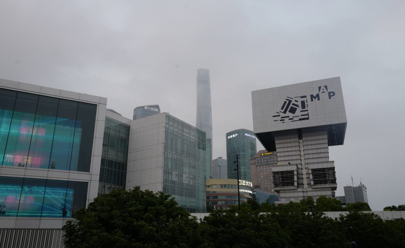 Pudong Art Museum exterior resembling the robot WALL-E from Toy Story