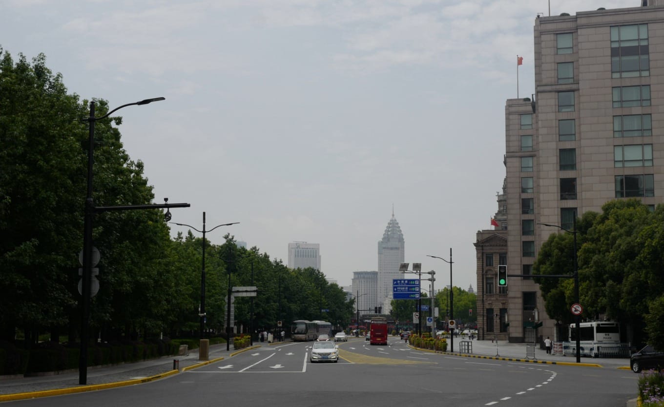 Historical view of Waibaidu Bridge during early 20th century