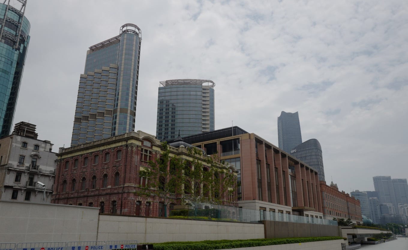 View from the riverside viewing platform overlooking the Huangpu River