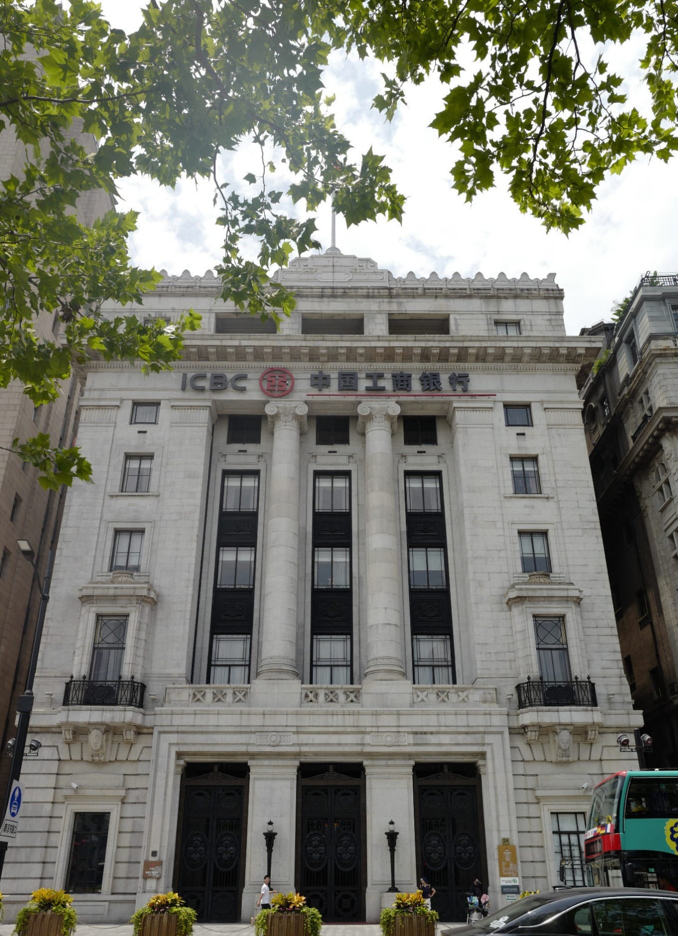 Architectural detail of a building on The Bund