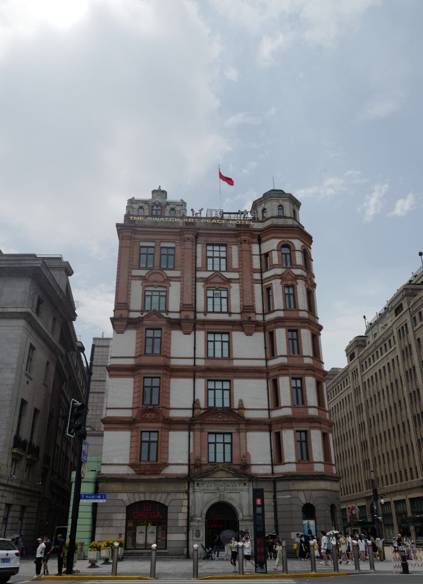 The Palace Hotel building, with its Renaissance architecture