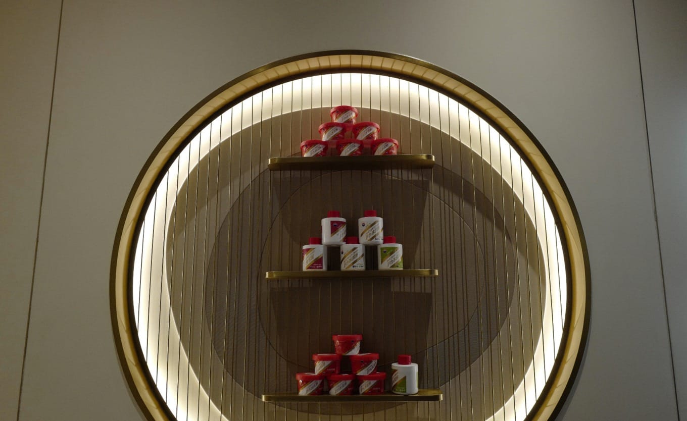 Close-up of a cup of Moutai-flavored ice cream