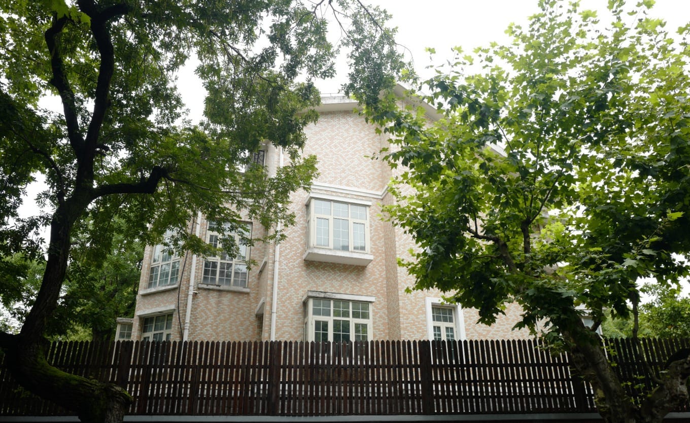 A garden view in the residential section of Wukang Road