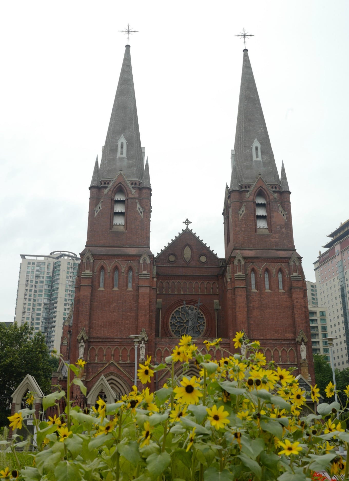 Another perspective of the Tibet Mansion and cathedral from the library area