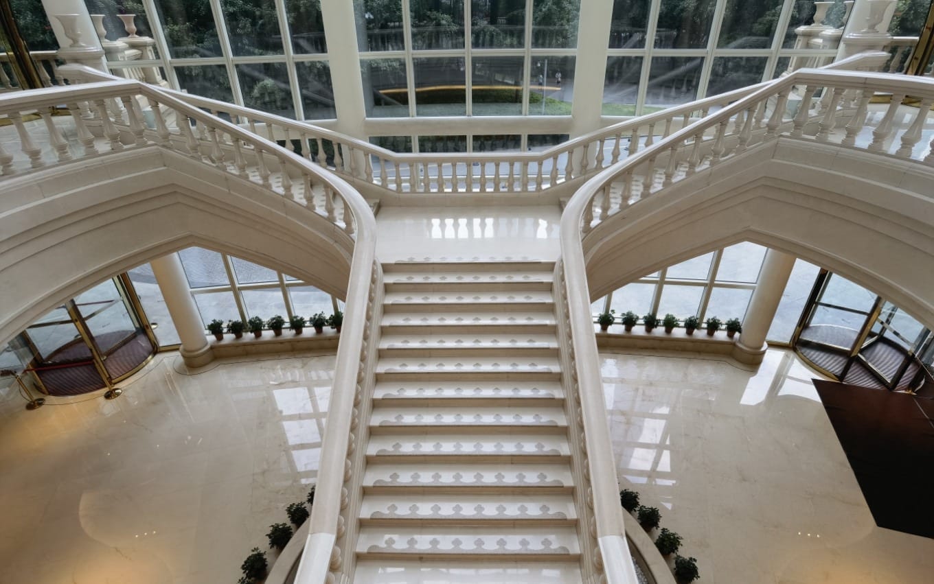 Close-up of an ancient Chinese pottery figurine on display