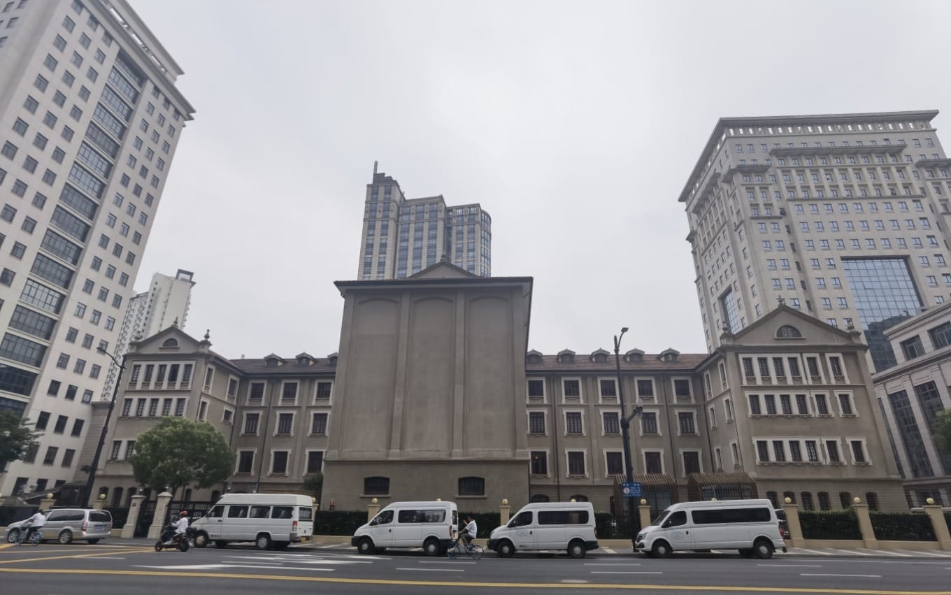 Another view of the Xujiahui Major Seminary building showing its full facade
