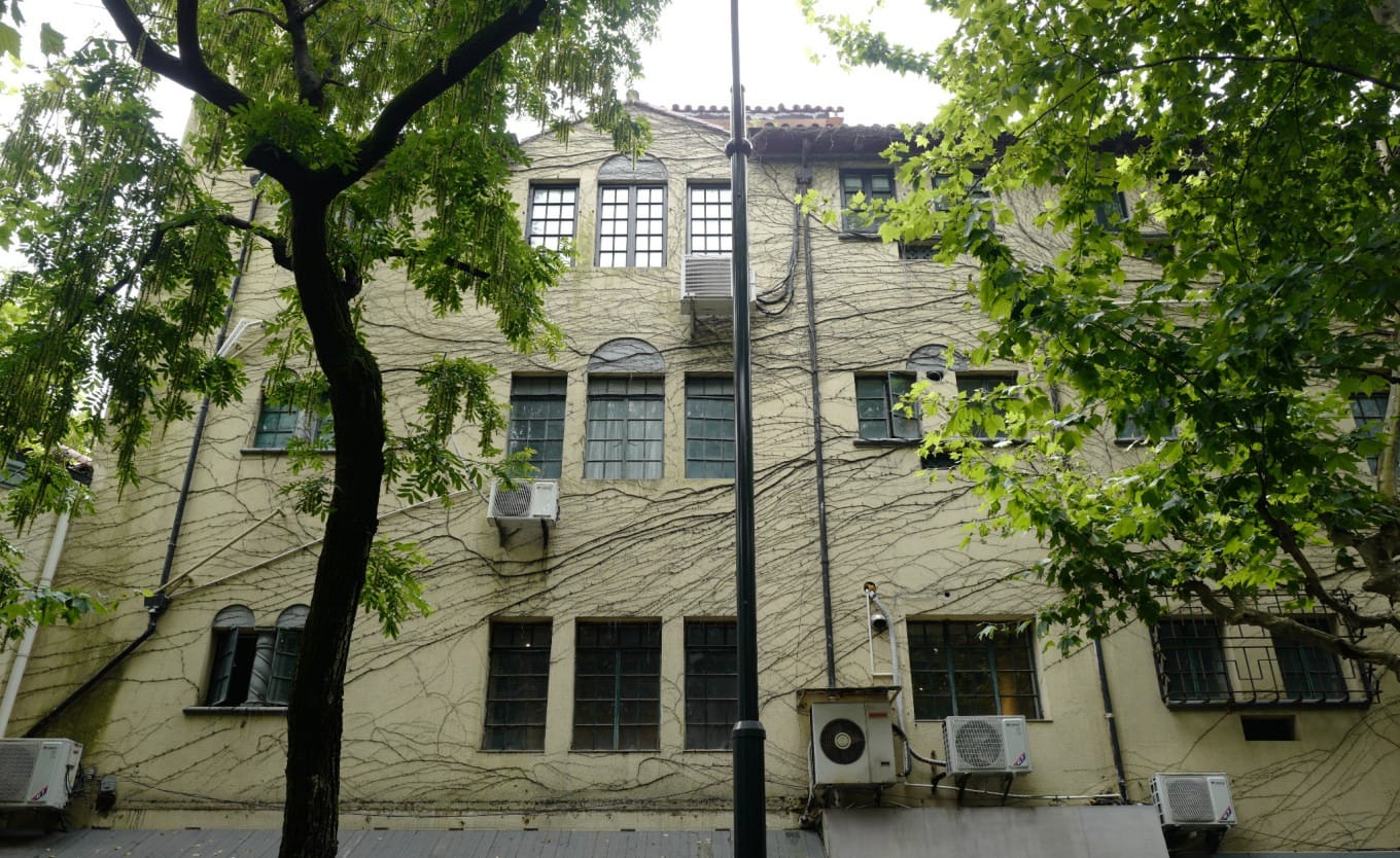 The Spanish-style house at 129 Wukang Road, known for its arched balcony