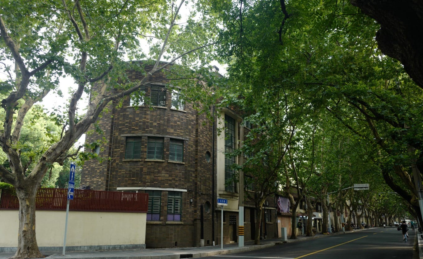 Seated statue of Tian Han, lyricist of China's national anthem, on Changle Road