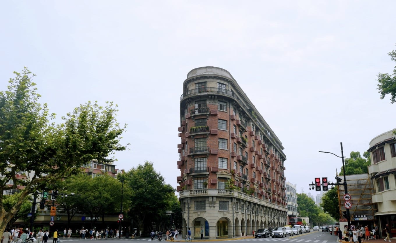 A cozy café or eatery in Shanghai with warm lighting and inviting decor