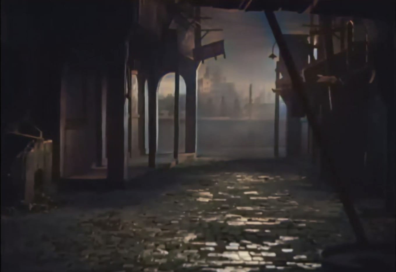 Comparative view highlighting the Shanghai Mansions' location in relation to the film setting