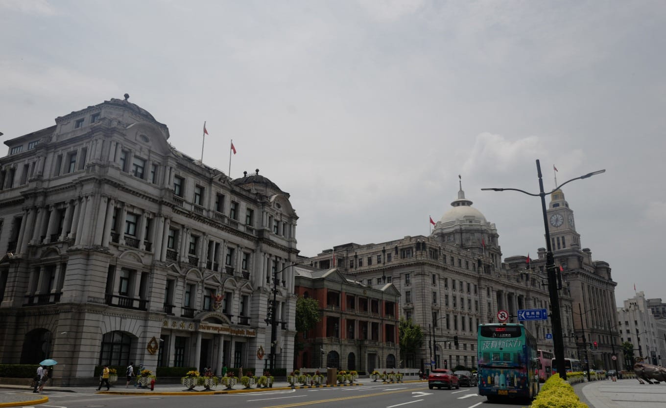 Architectural detail from a building on the northern end of The Bund