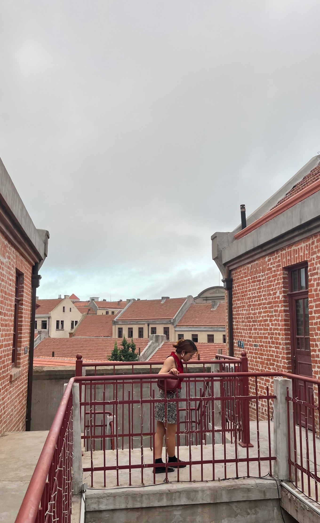 View from the second floor of Junye Lane showing traditional courtyard
