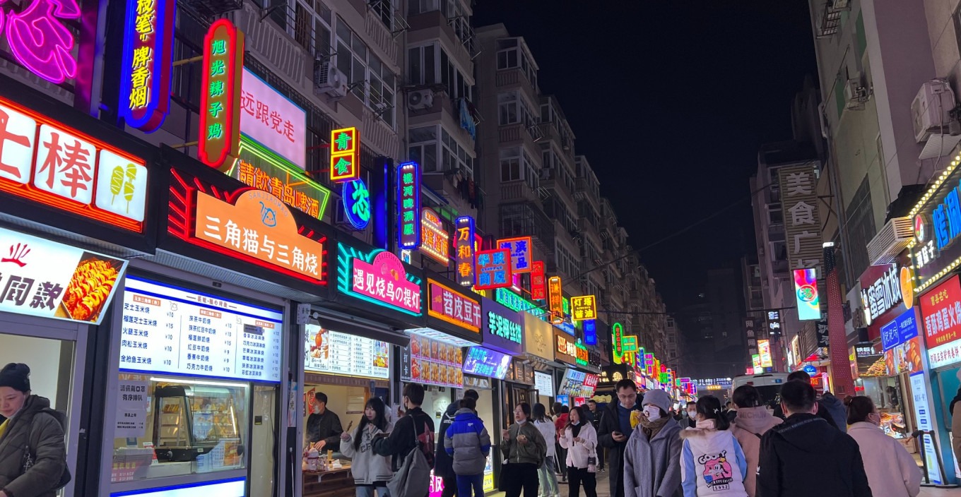 Variety of street food stalls at Zier Street