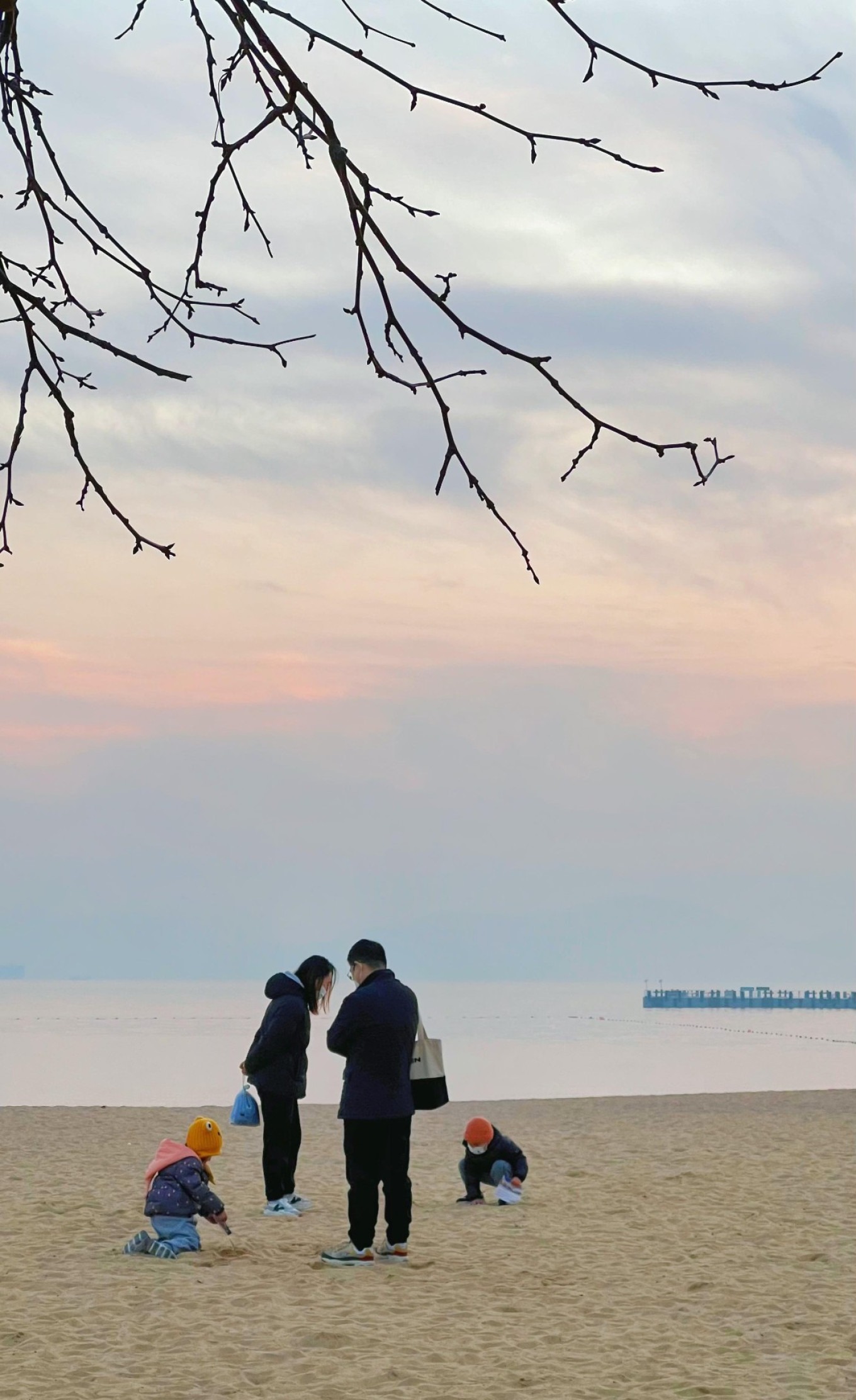 Sunset panorama from the beach