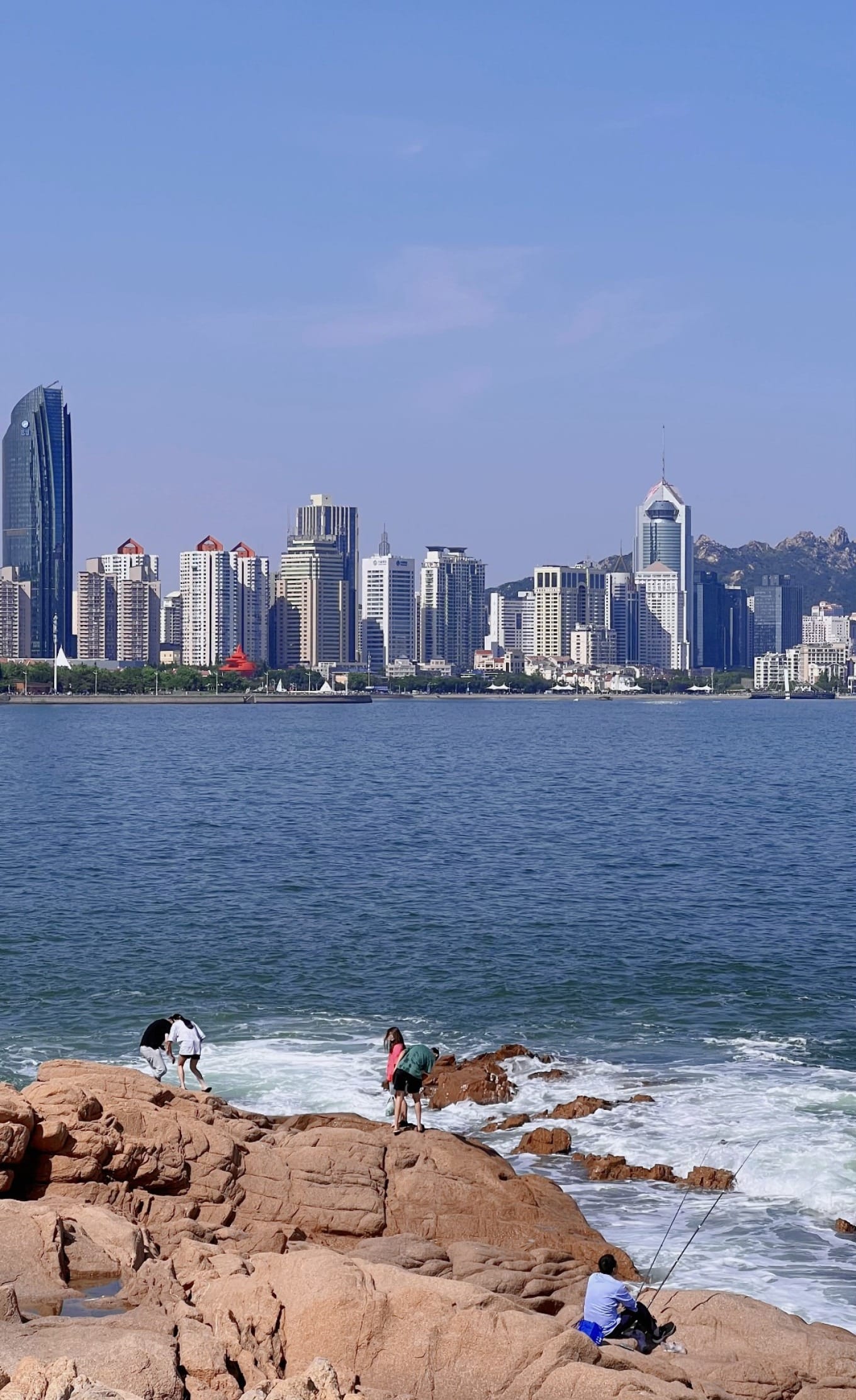 Second Bathing Beach with distant buildings