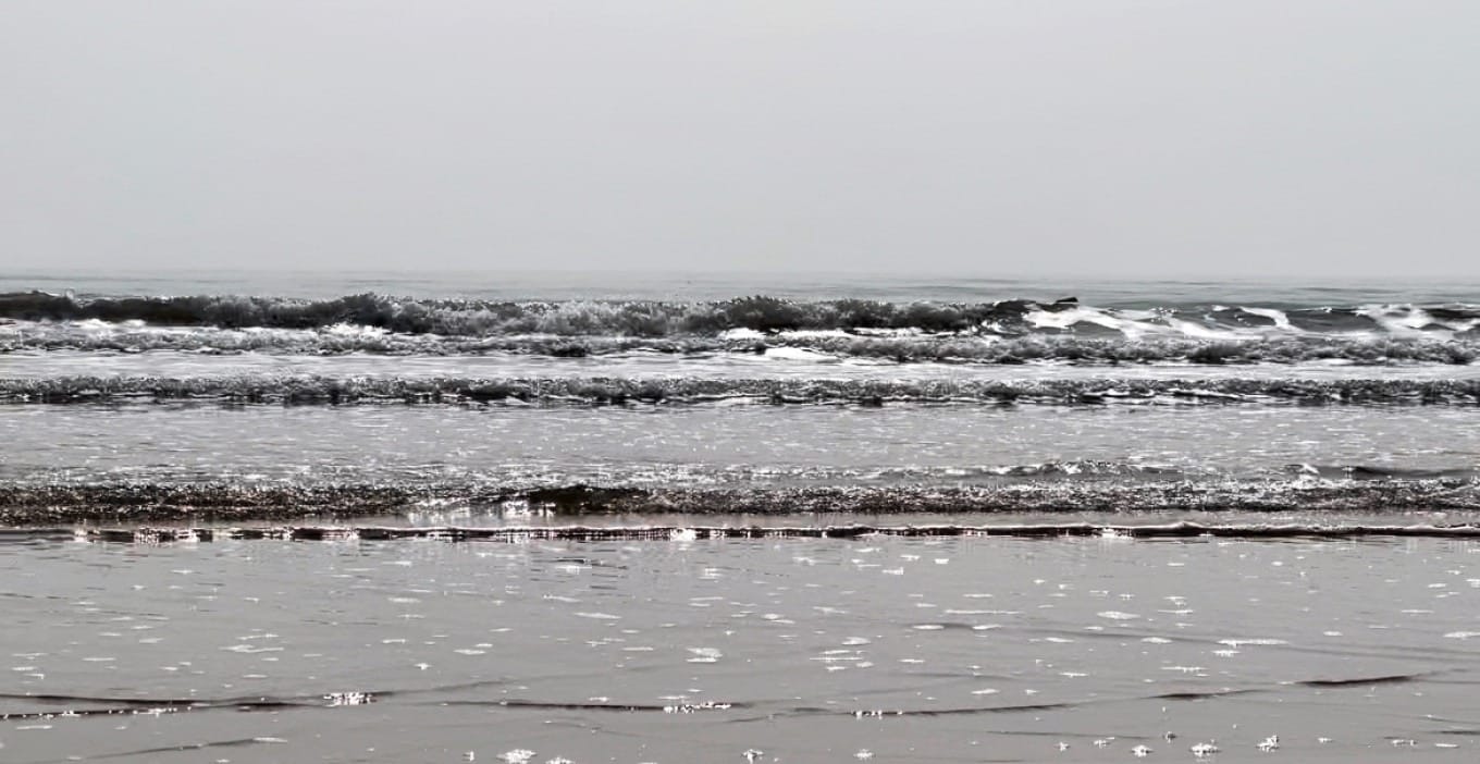 Beach view at sunrise
