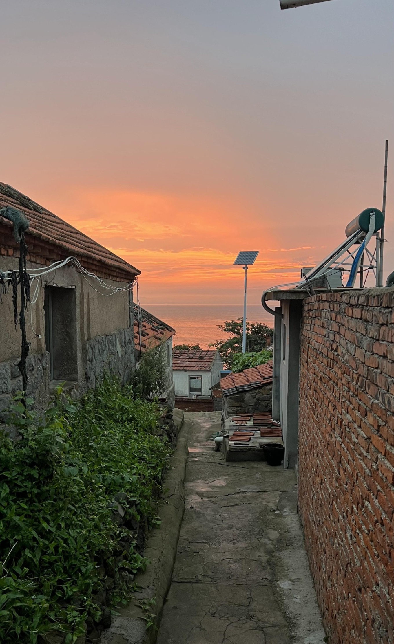 Last light over the island