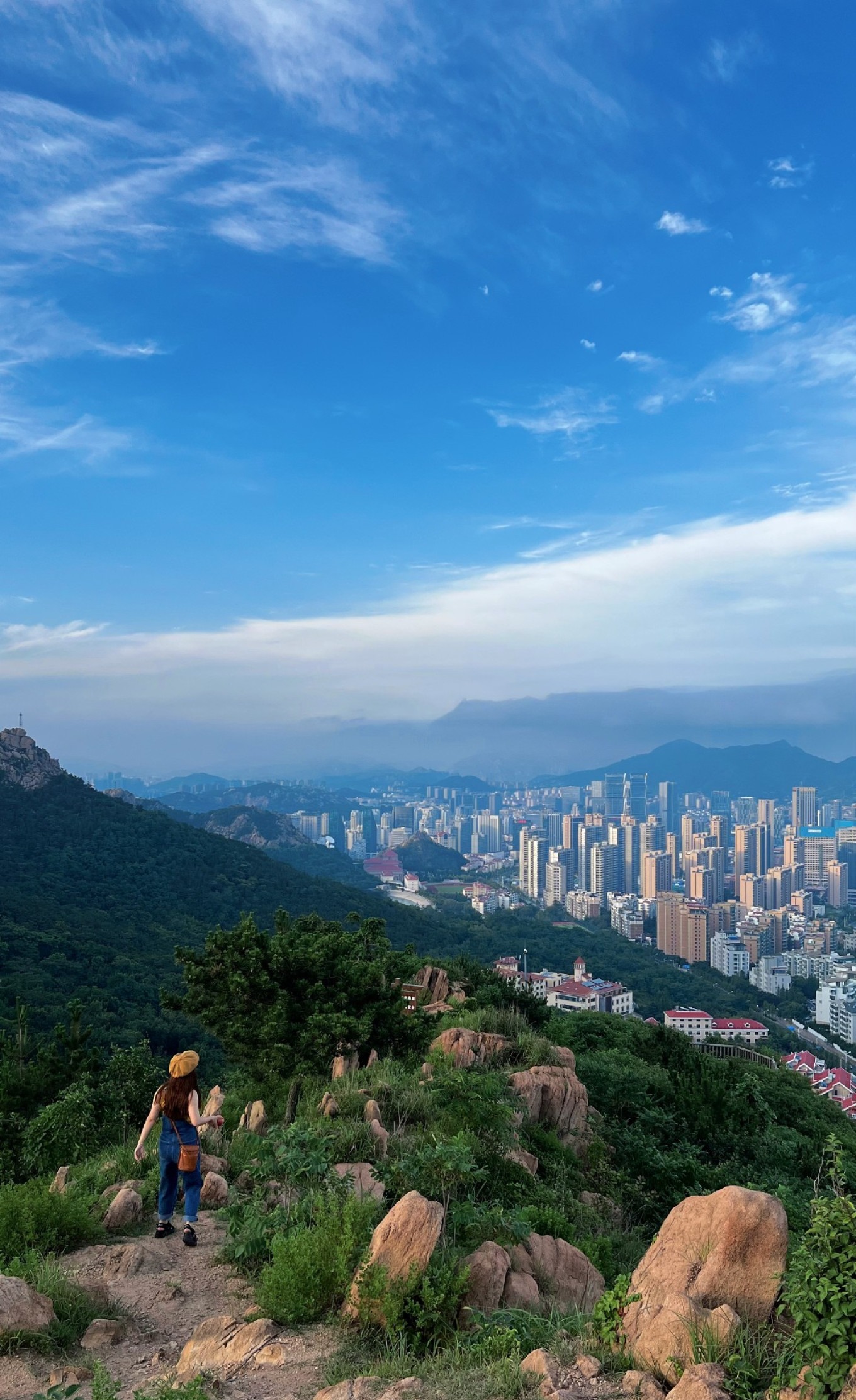 View from Fushan observation deck overlooking Qingdao