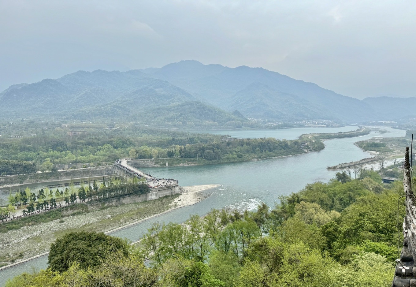 Qinyan Tower view of Dujiangyan
