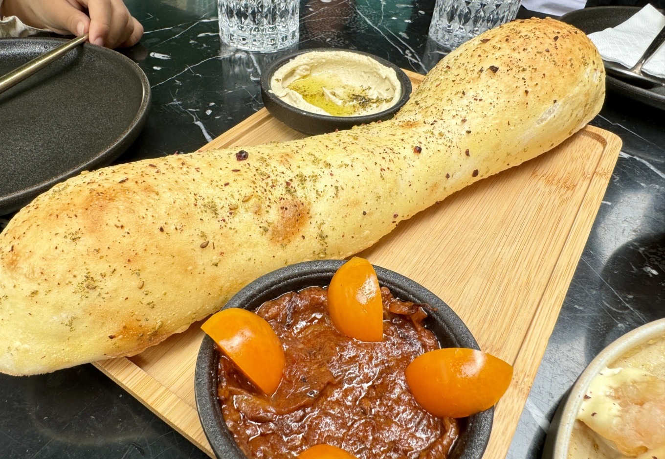 Hummus and pita bread