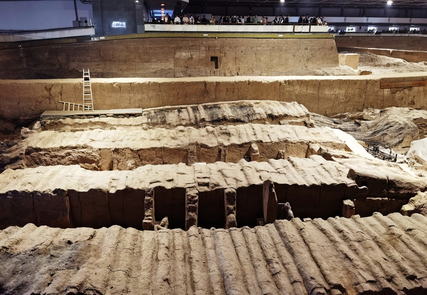 The five individually displayed warrior statues in Pit 2