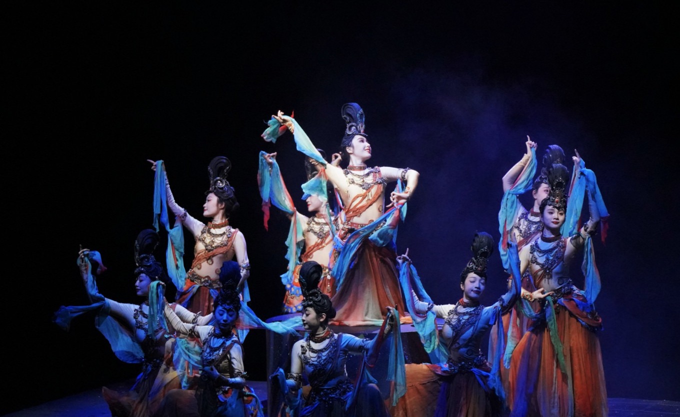 Flying Apsaras scene in Xi'an Eternal Love show
