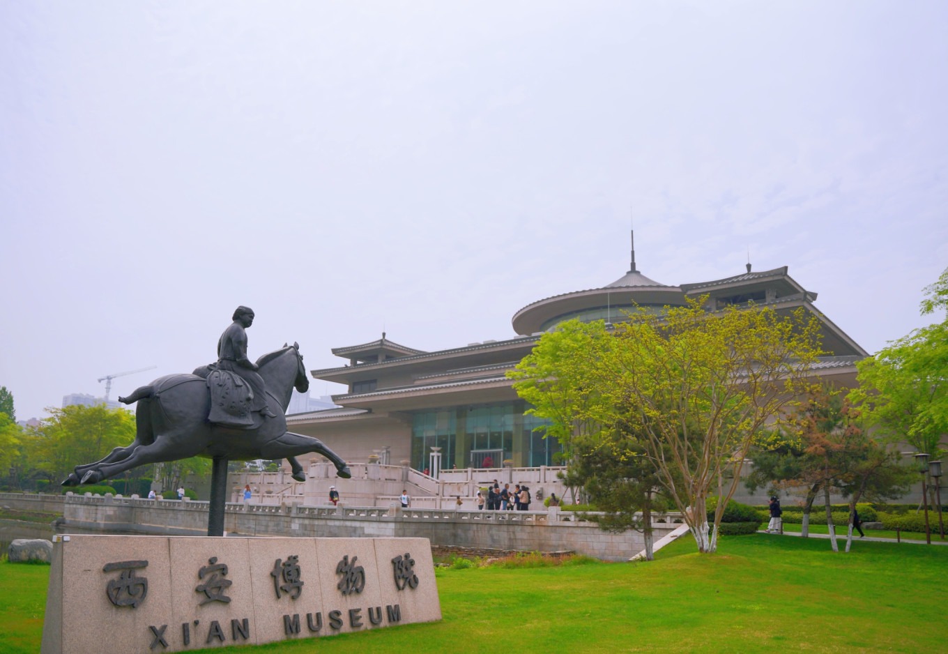Buddha head sculptures on display at Xi'an Museum