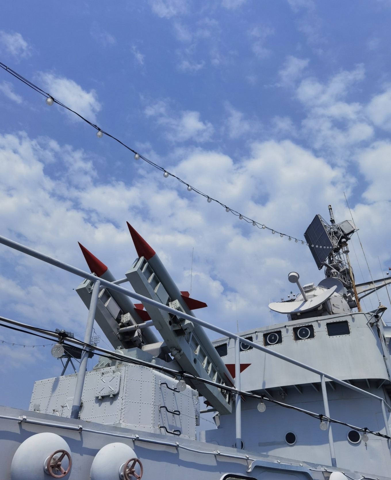 Close-up of the destroyer Anshan at the museum