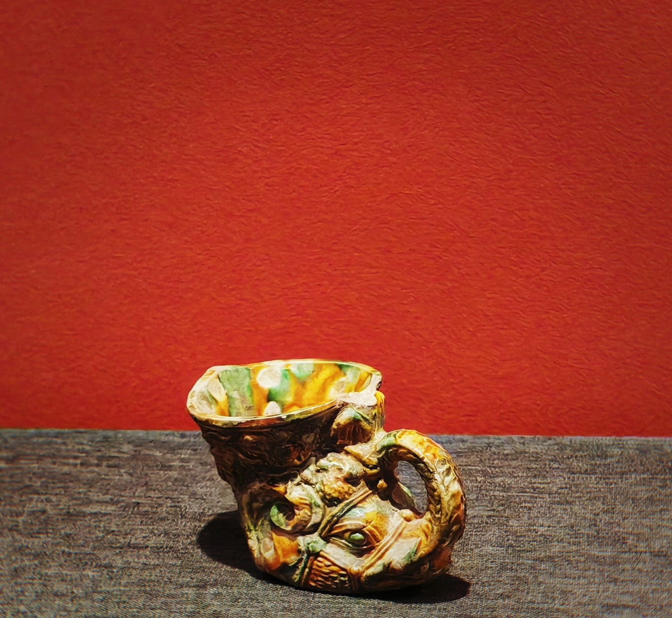 Detail of a Tang dynasty figurine at Shaanxi History Museum
